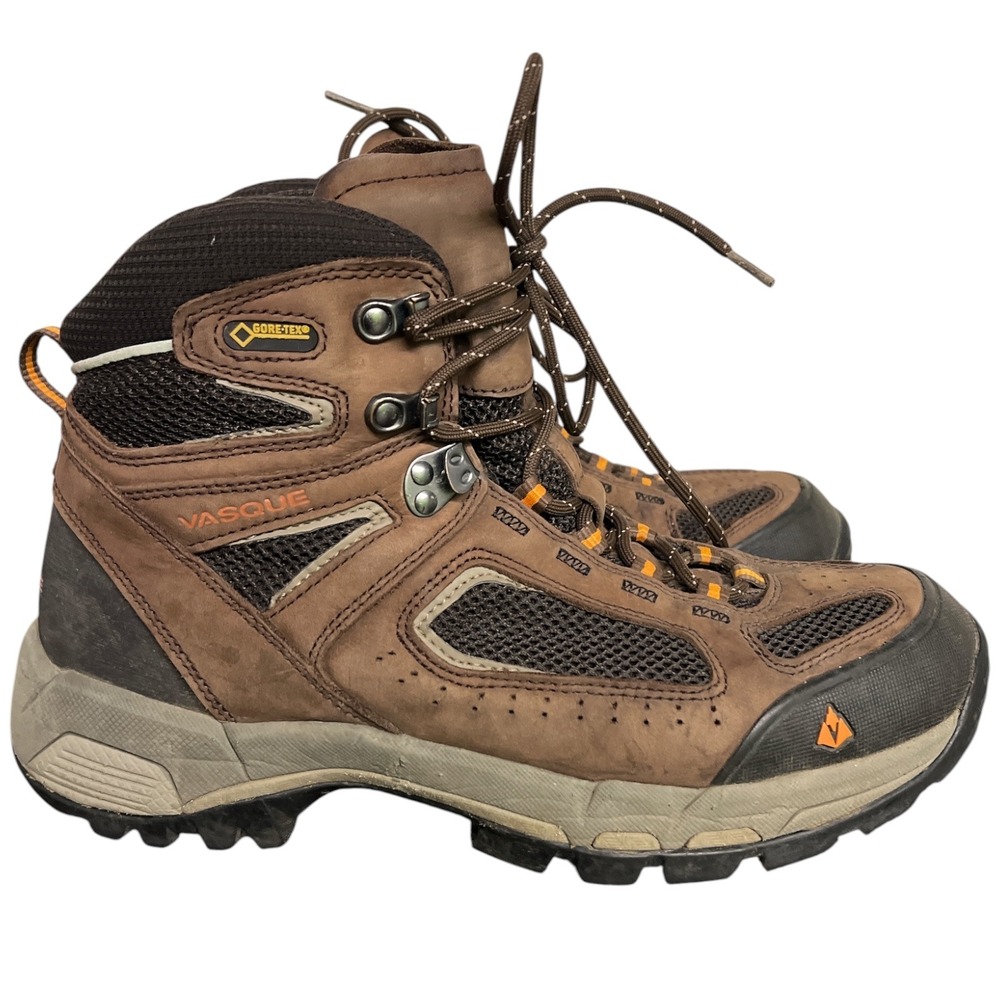 Vasque 7482 M Gore-Tex Hiking Boots Mens 10 M Brown Leather Vibram Waterproof